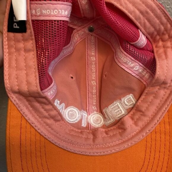 NWT- Peloton- color block pink and orange trucker hat - Picture 4 of 6